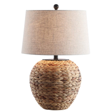 Alaro 24.5" Banana Leaf Basket LED Table Lamp - JONATHAN Y